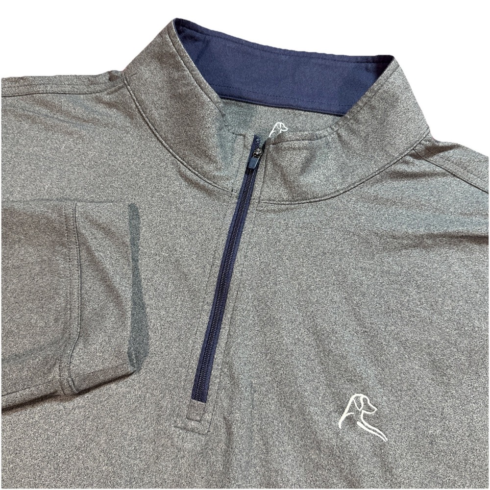 Rhoback Pullover Sweater Quarter Zip Men's 3XL Gray Performance Golf